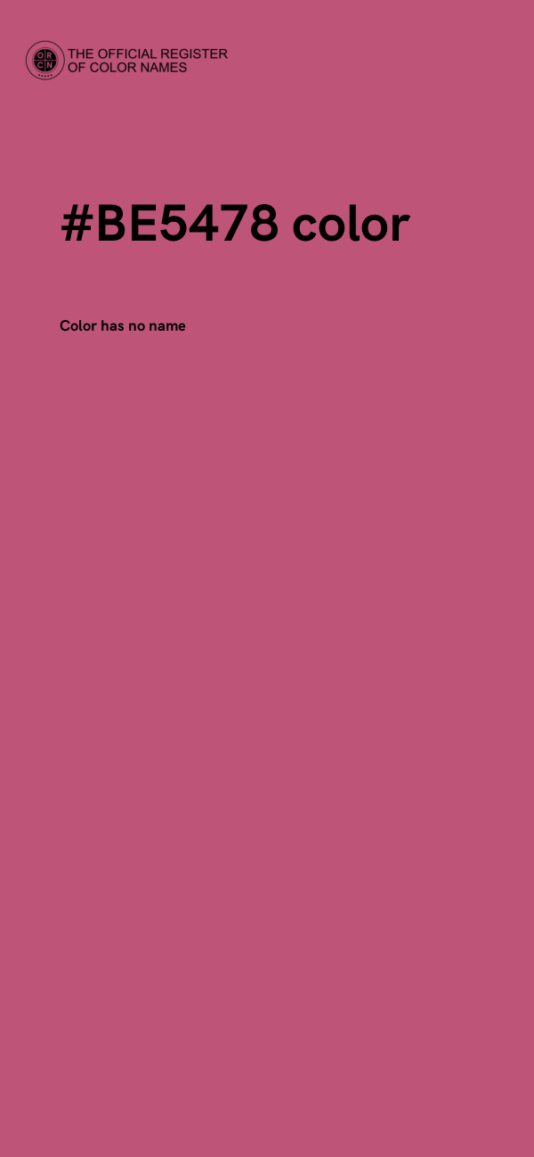 #BE5478 color image