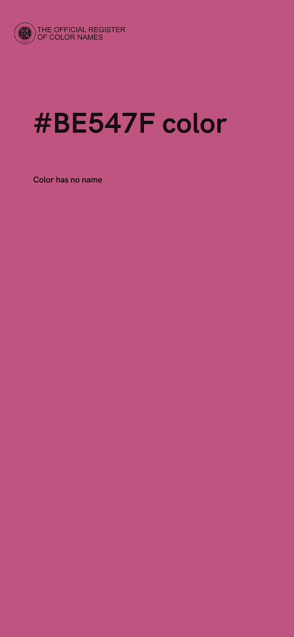 #BE547F color image