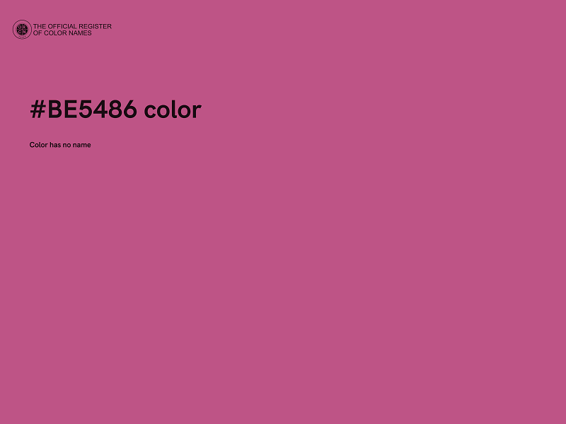 #BE5486 color image