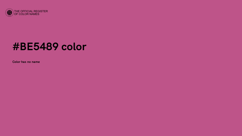 #BE5489 color image