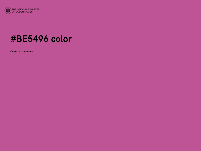 #BE5496 color image