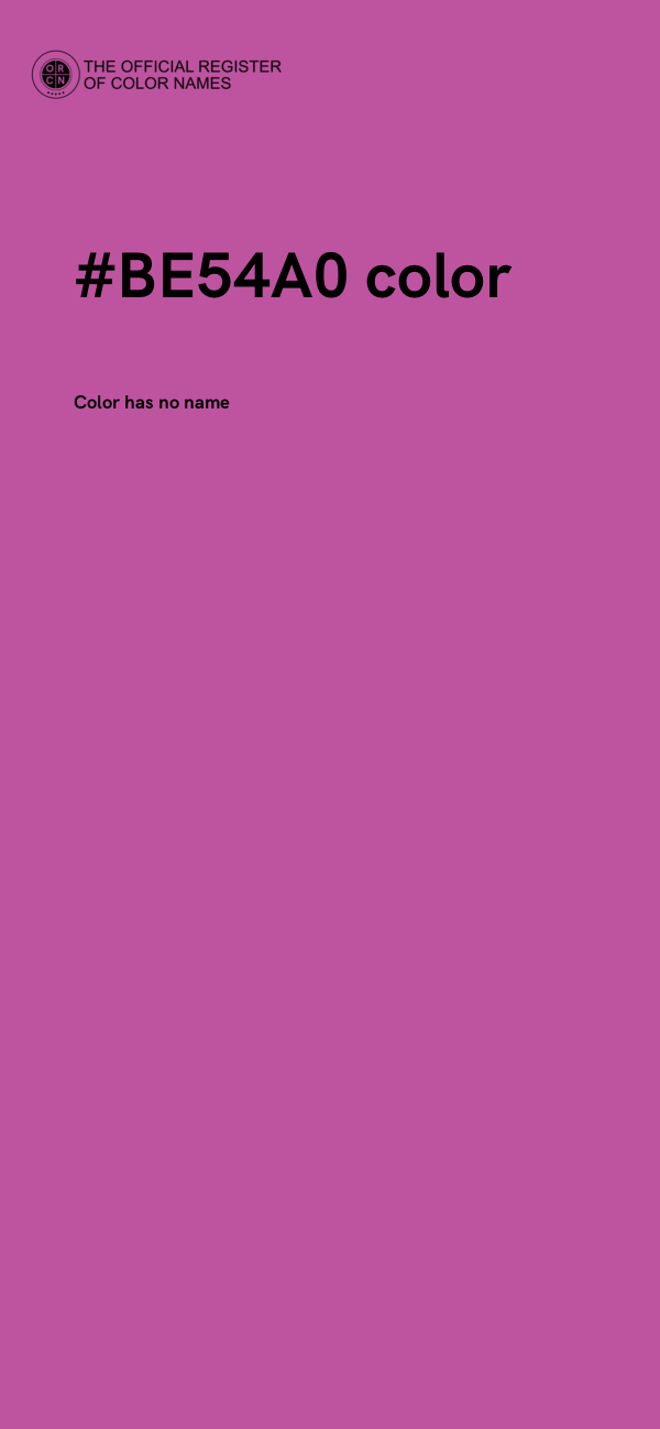 #BE54A0 color image