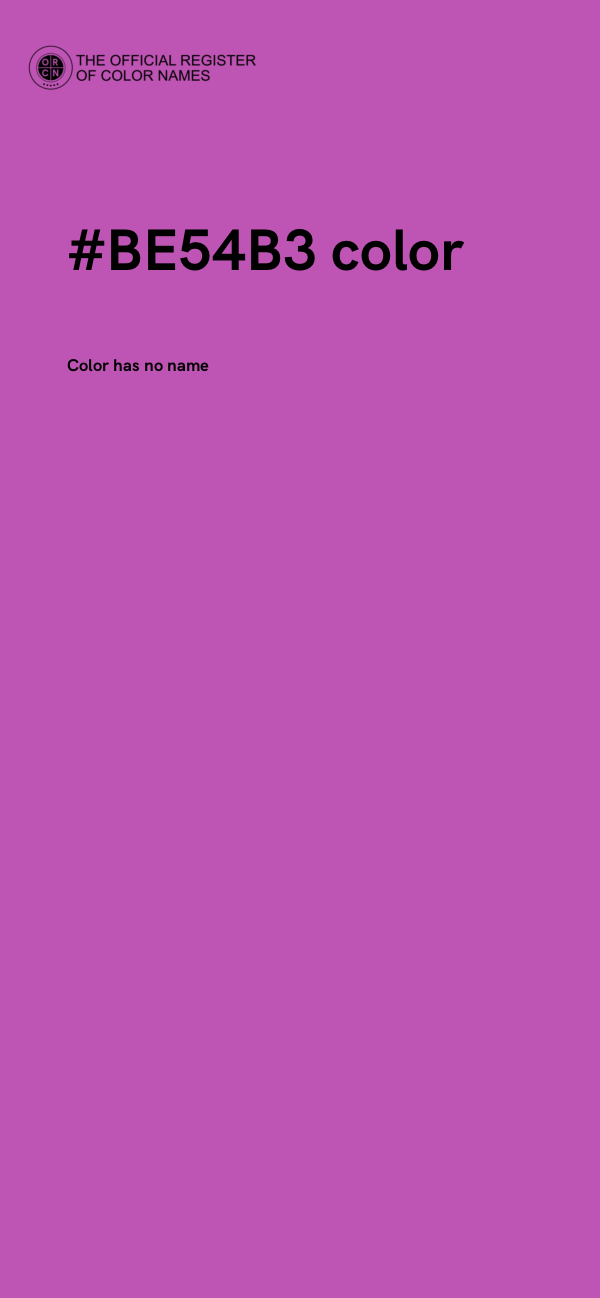 #BE54B3 color image