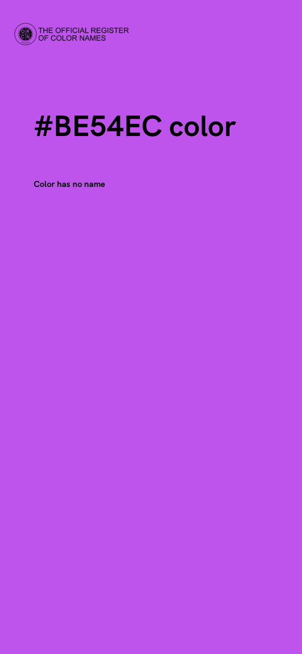 #BE54EC color image