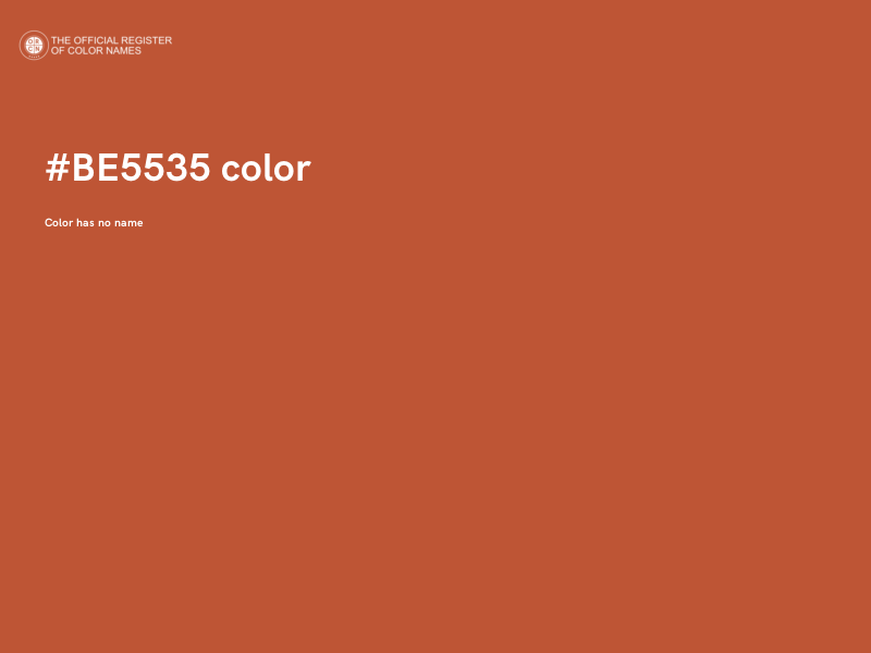 #BE5535 color image