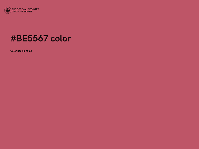 #BE5567 color image