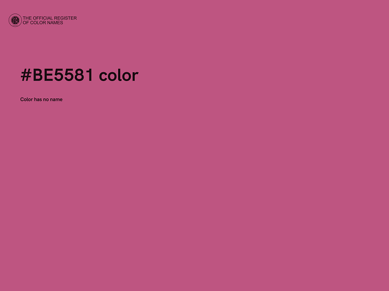 #BE5581 color image