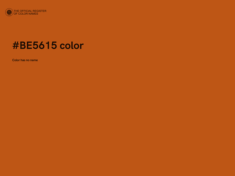 #BE5615 color image