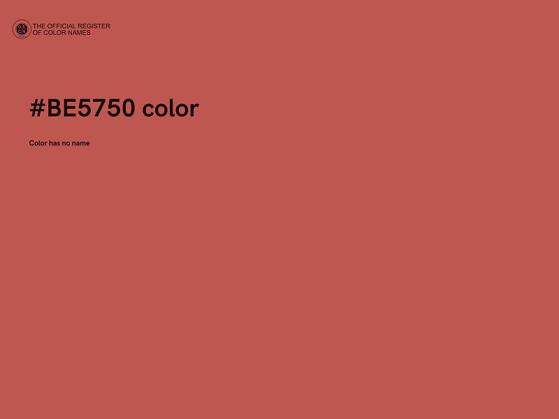 #BE5750 color image