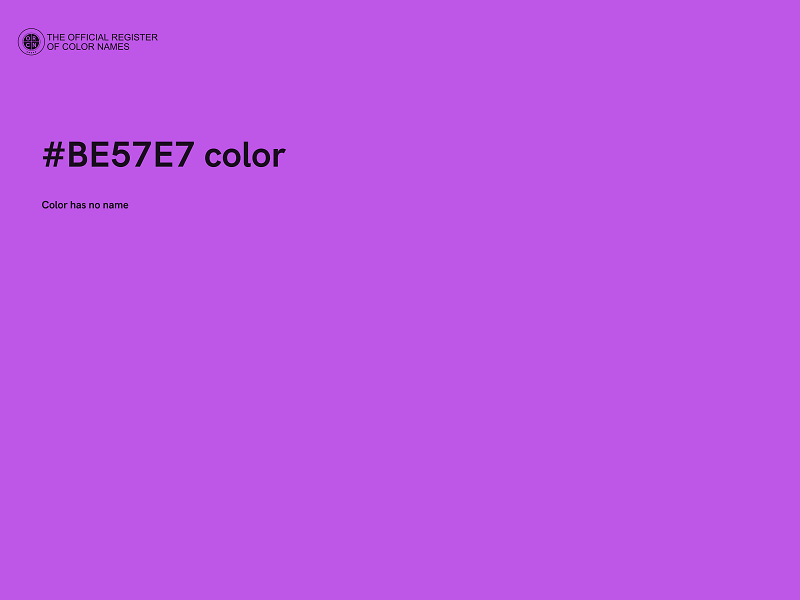 #BE57E7 color image