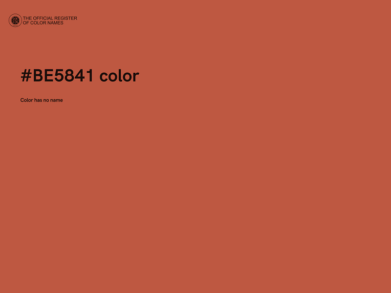 #BE5841 color image