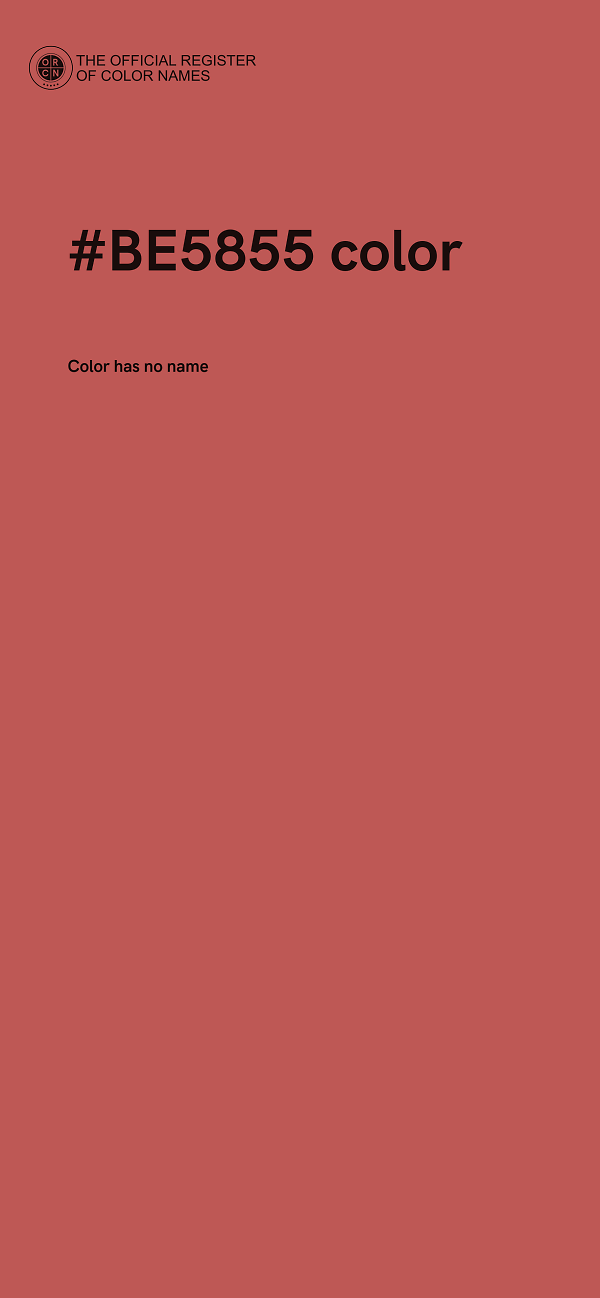 #BE5855 color image