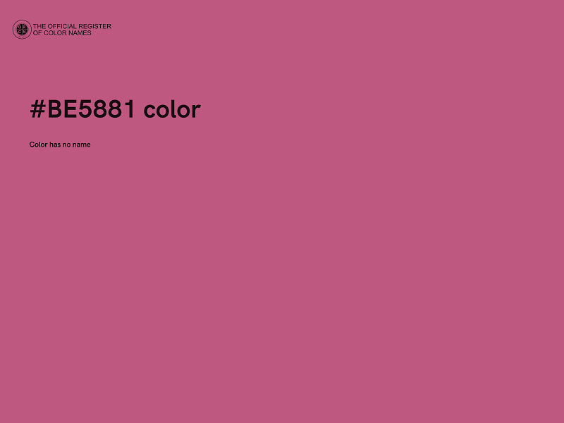 #BE5881 color image