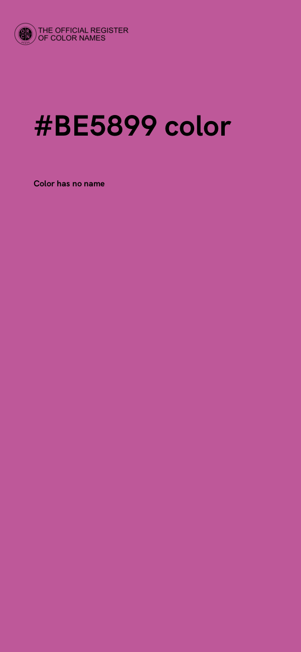 #BE5899 color image