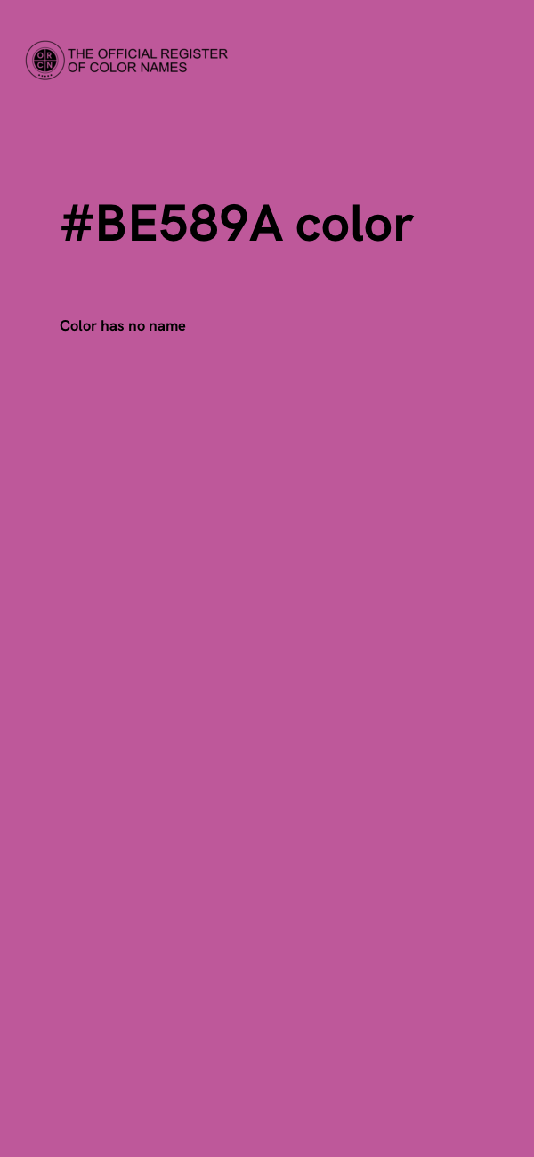 #BE589A color image