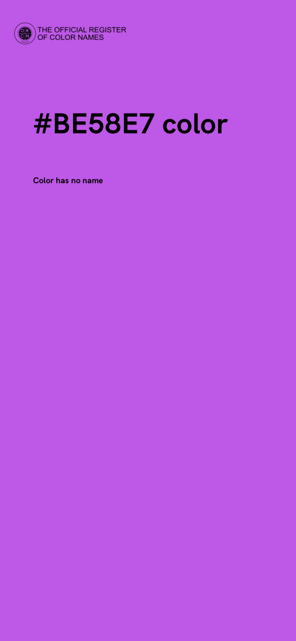 #BE58E7 color image