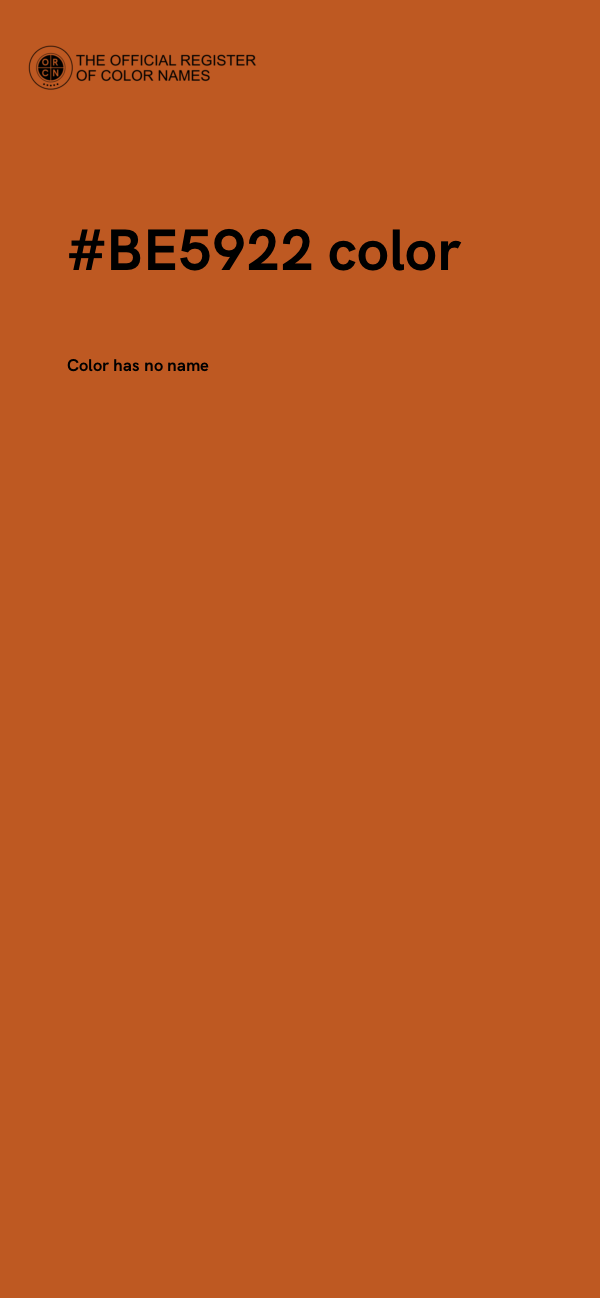 #BE5922 color image