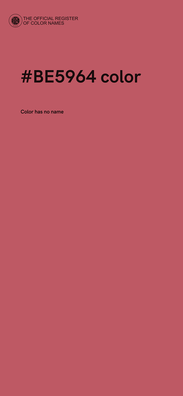 #BE5964 color image