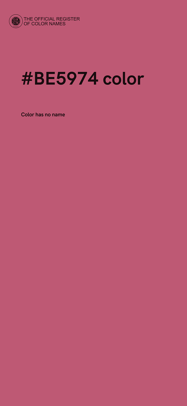 #BE5974 color image