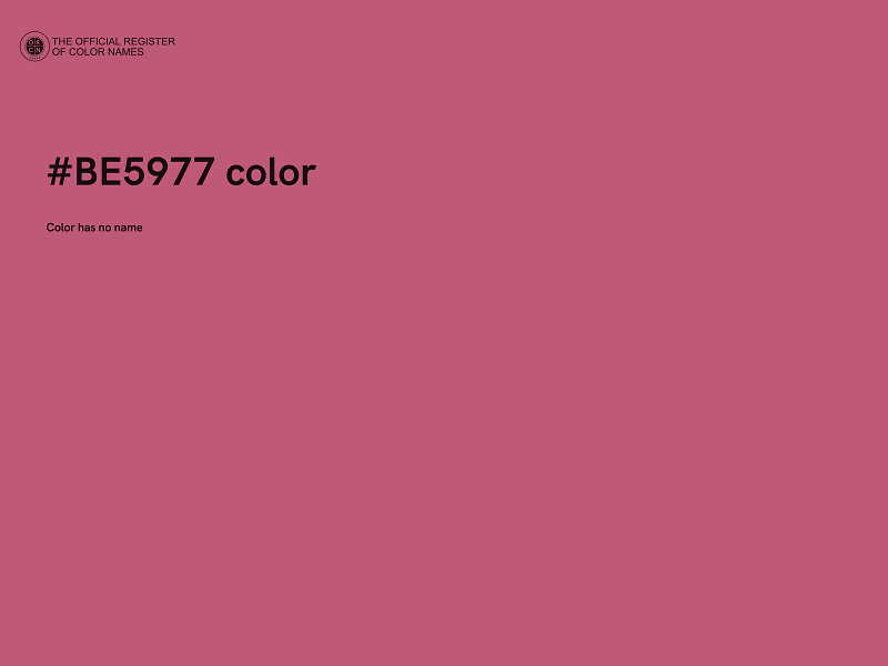 #BE5977 color image