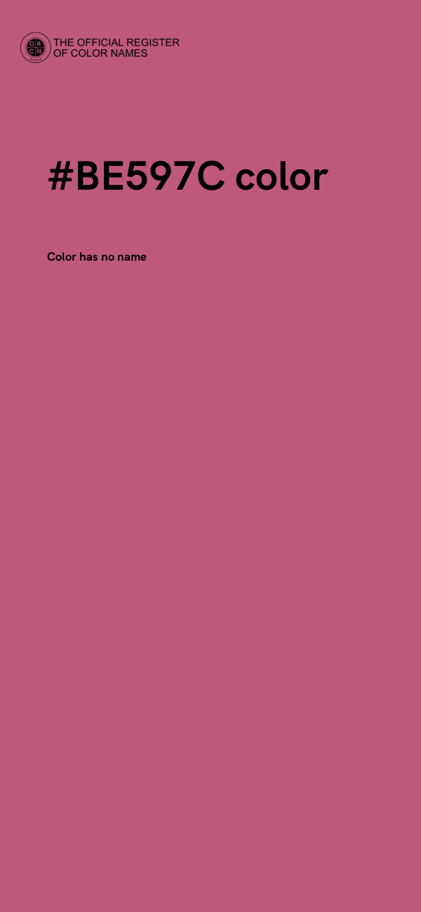 #BE597C color image