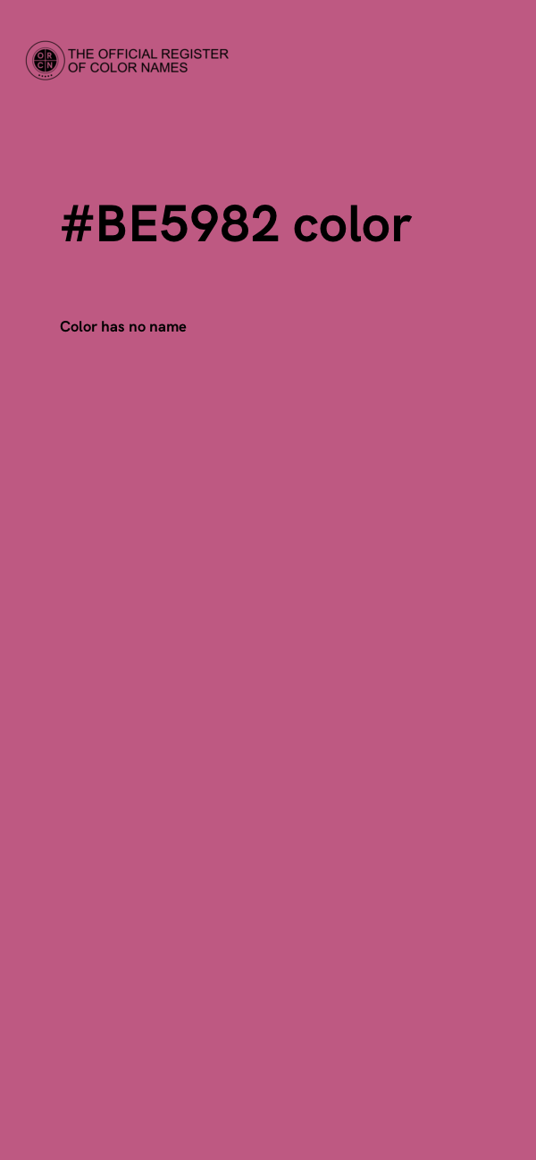 #BE5982 color image