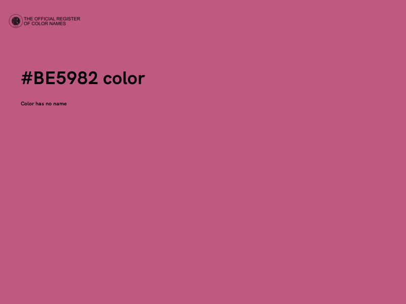 #BE5982 color image
