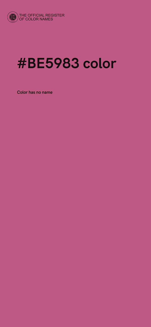 #BE5983 color image