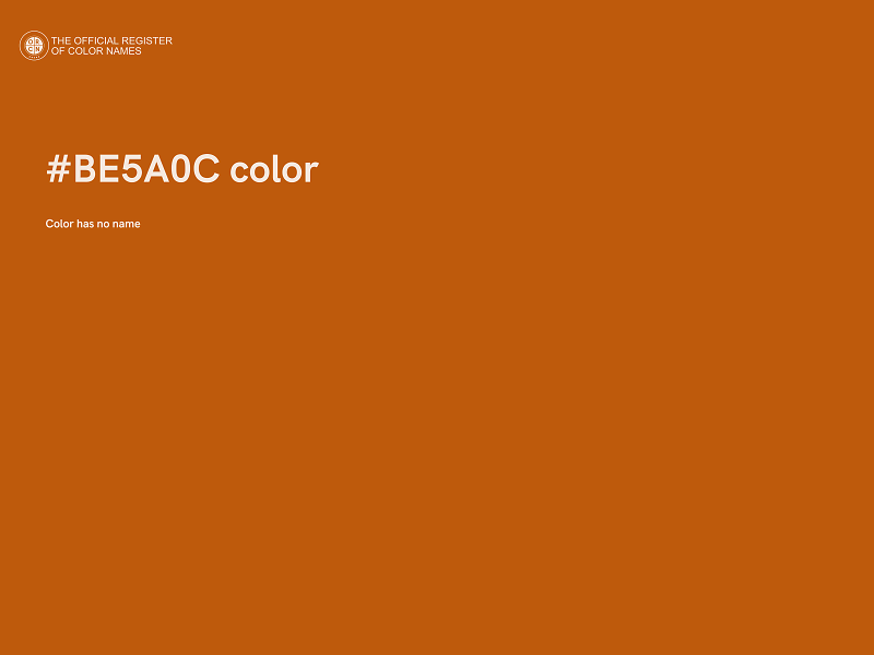 #BE5A0C color image