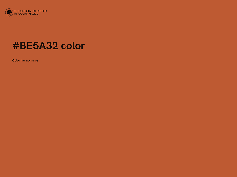 #BE5A32 color image