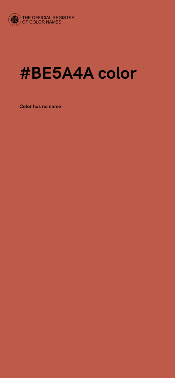 #BE5A4A color image