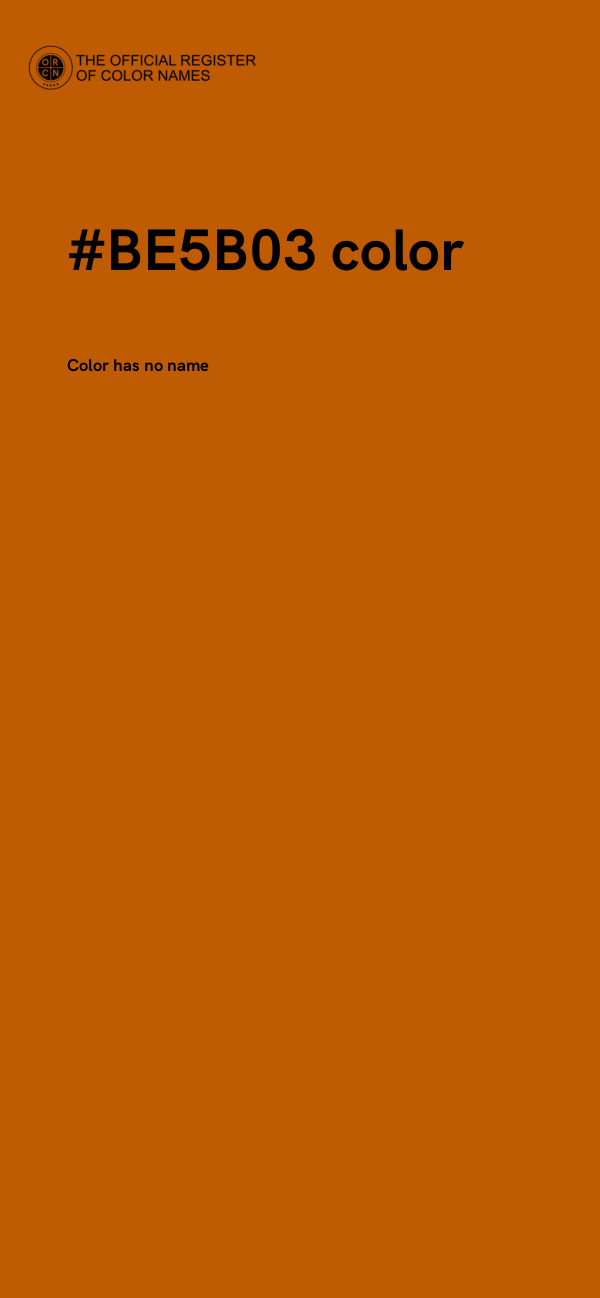 #BE5B03 color image