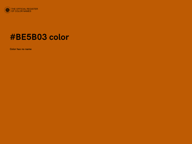#BE5B03 color image