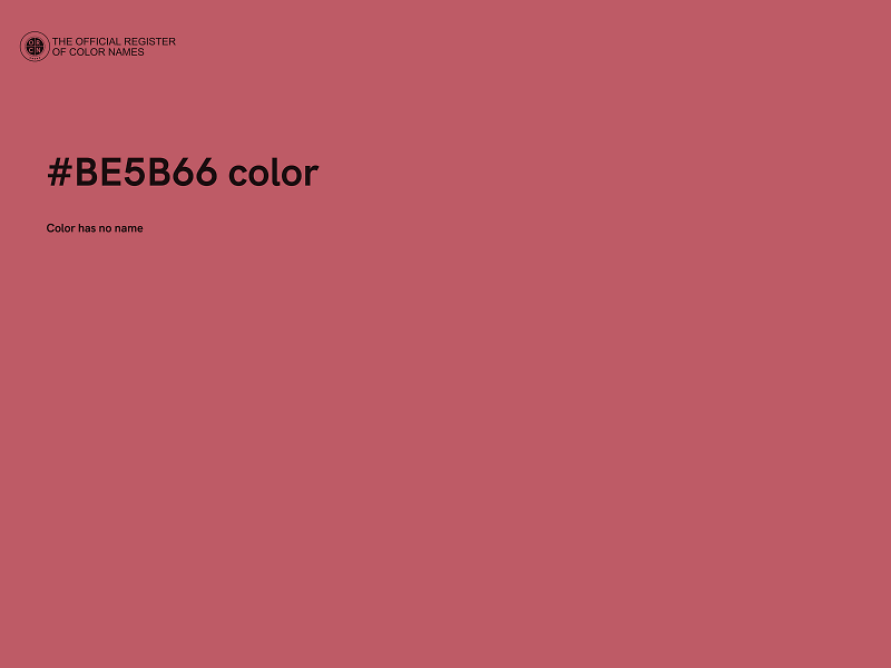 #BE5B66 color image