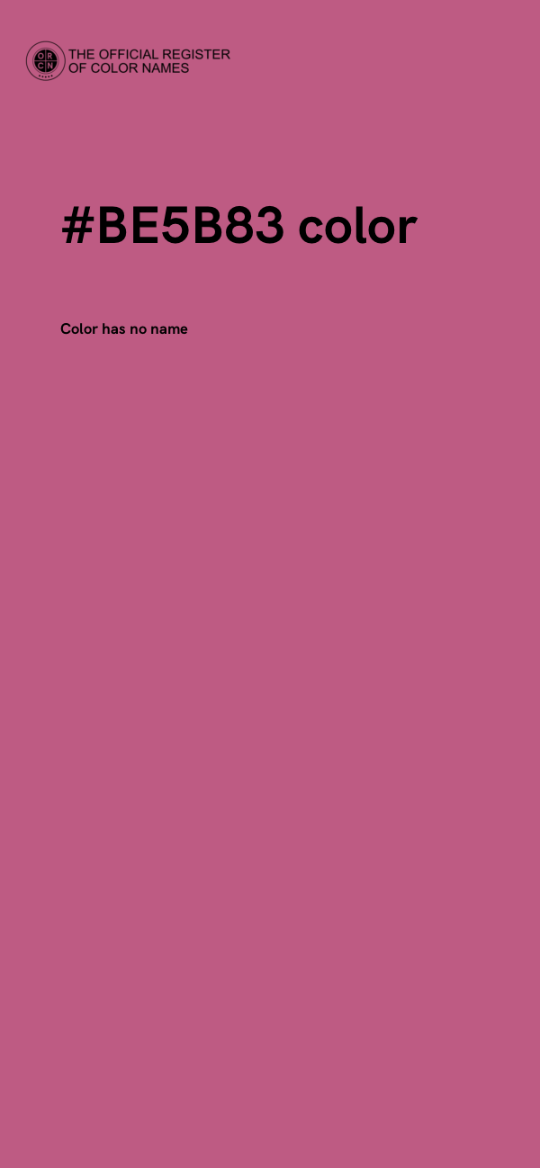 #BE5B83 color image