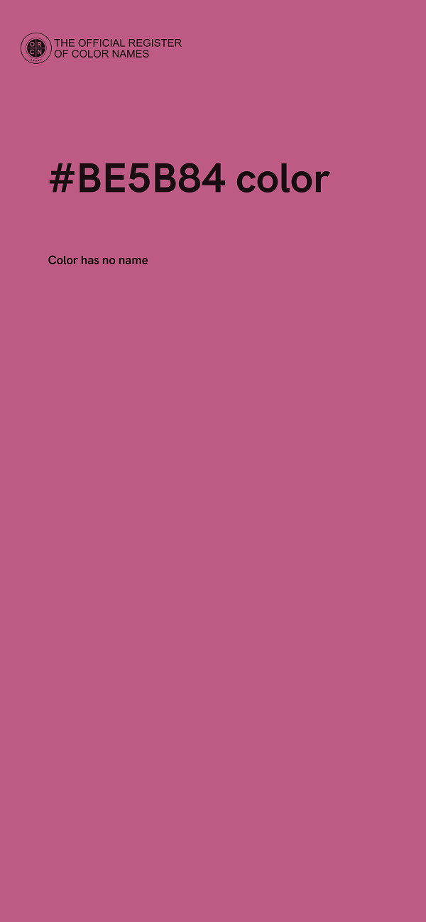 #BE5B84 color image