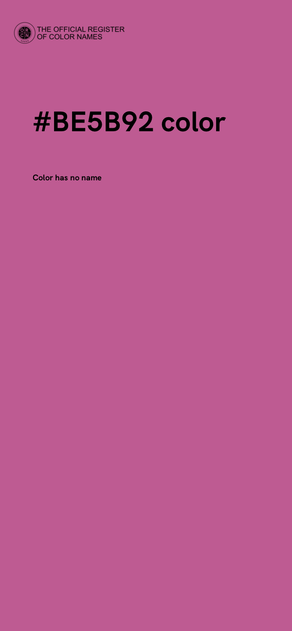 #BE5B92 color image
