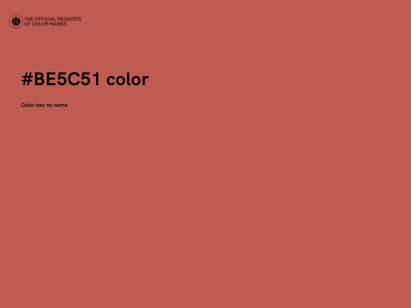 #BE5C51 color image
