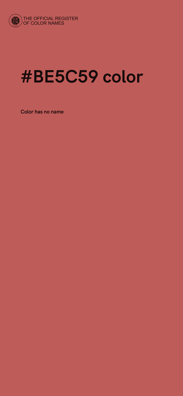 #BE5C59 color image