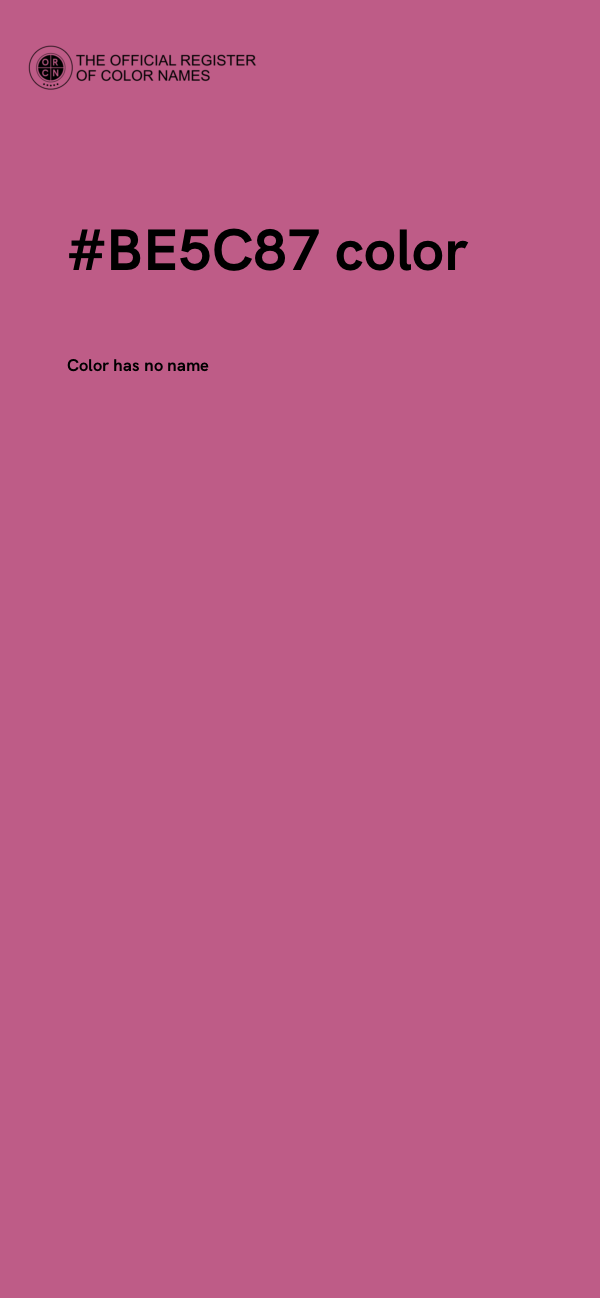 #BE5C87 color image