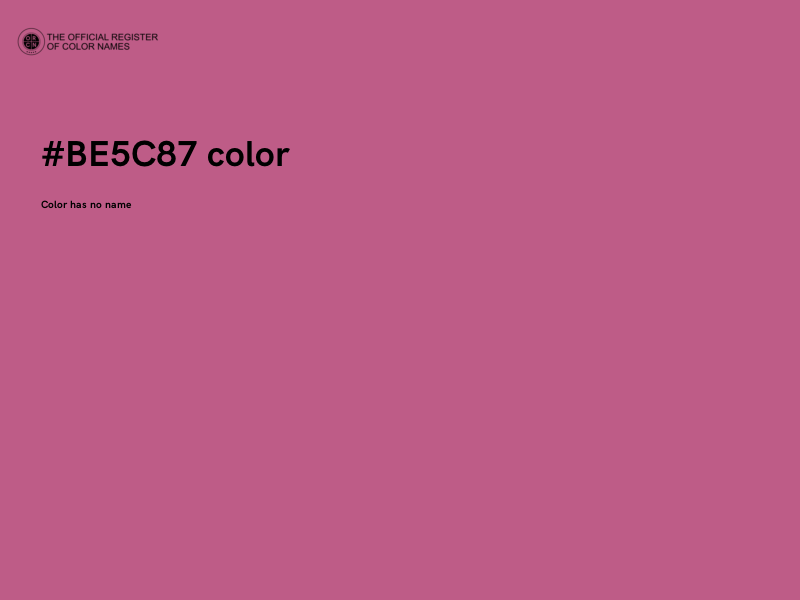 #BE5C87 color image