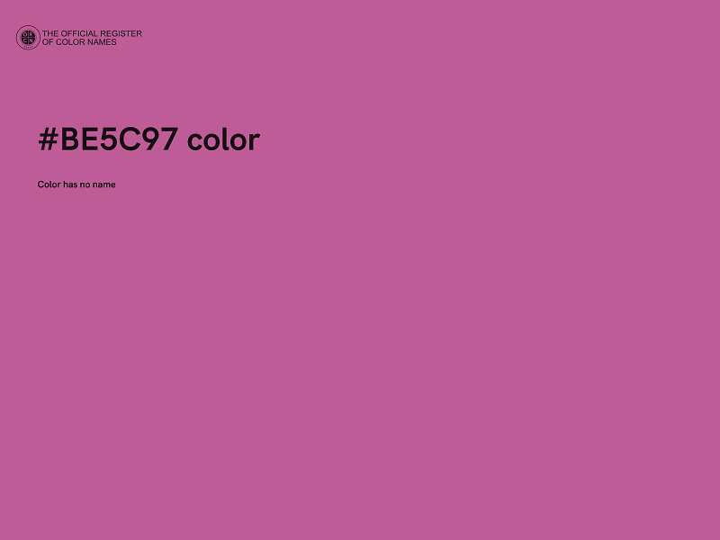 #BE5C97 color image