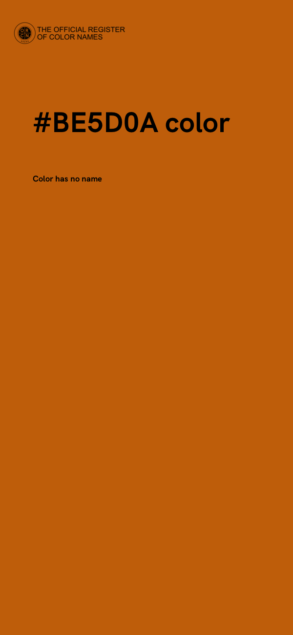 #BE5D0A color image
