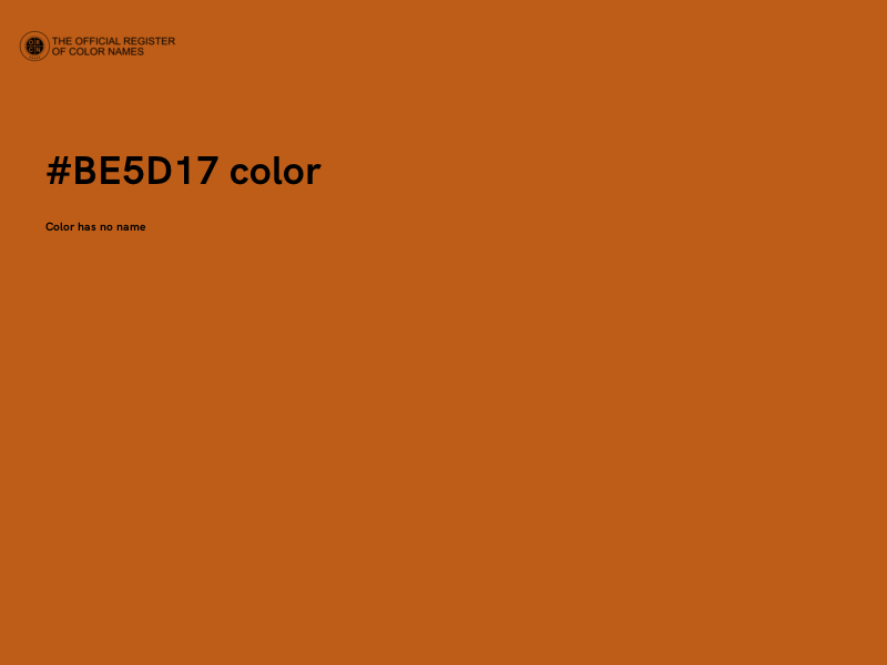 #BE5D17 color image