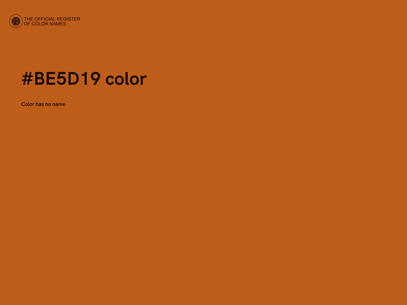 #BE5D19 color image