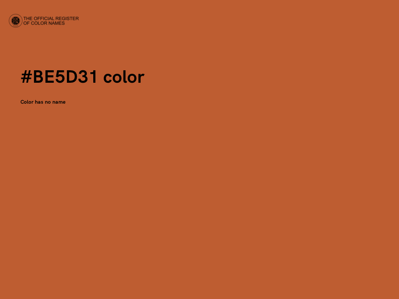 #BE5D31 color image