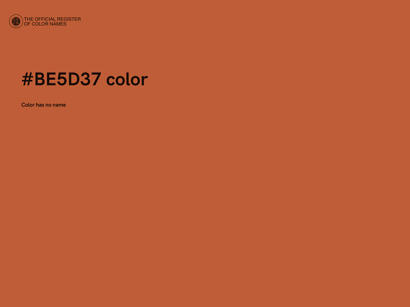 #BE5D37 color image