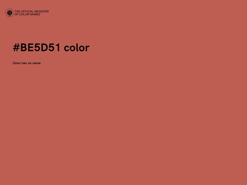#BE5D51 color image
