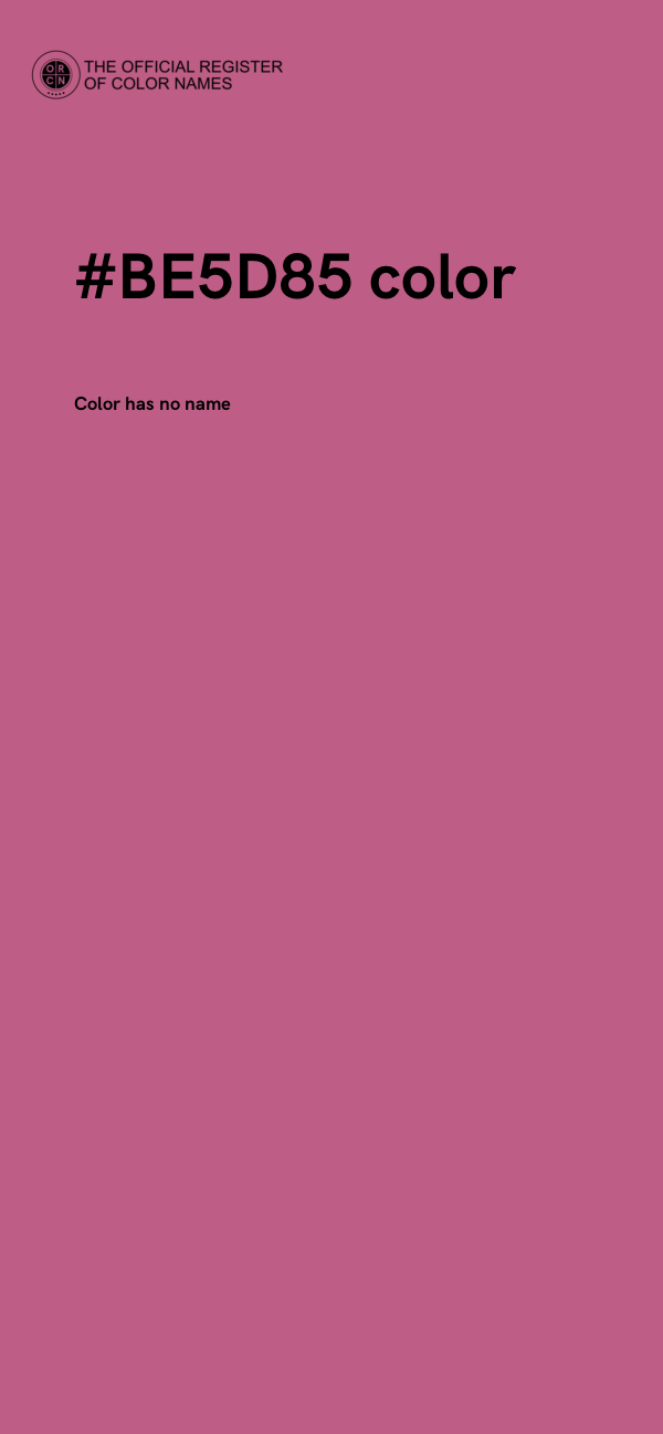 #BE5D85 color image