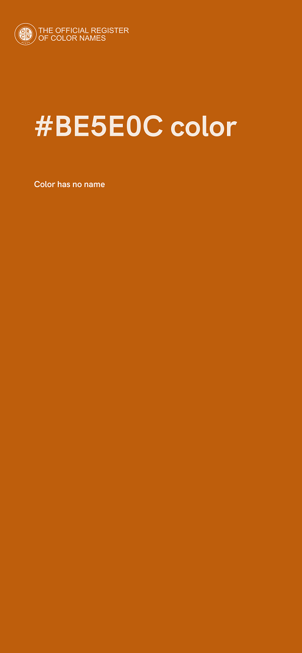 #BE5E0C color image